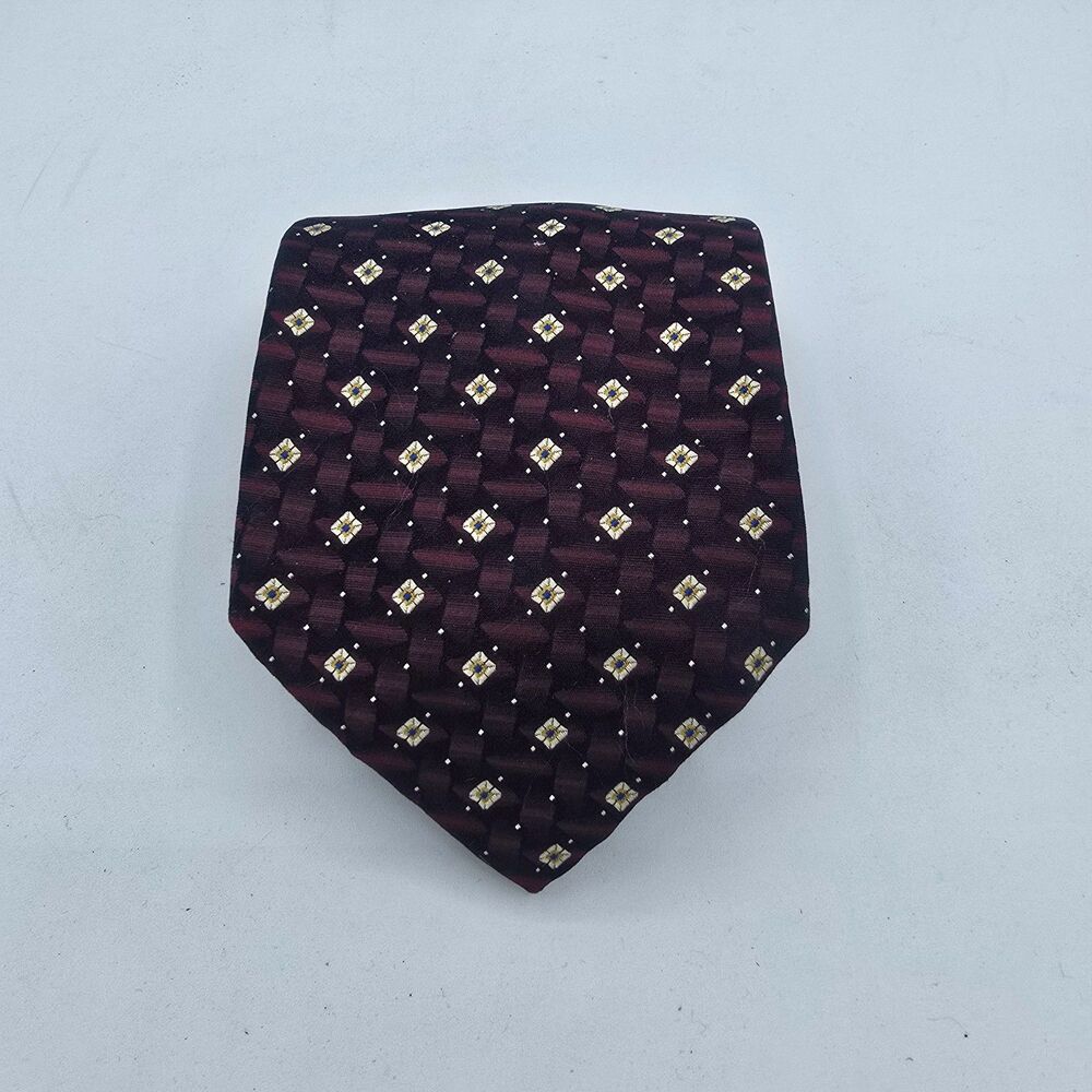 Studio By Fumagallis Tie Necktie Silk Printed in Italy Made USA L57” x W4” Suit